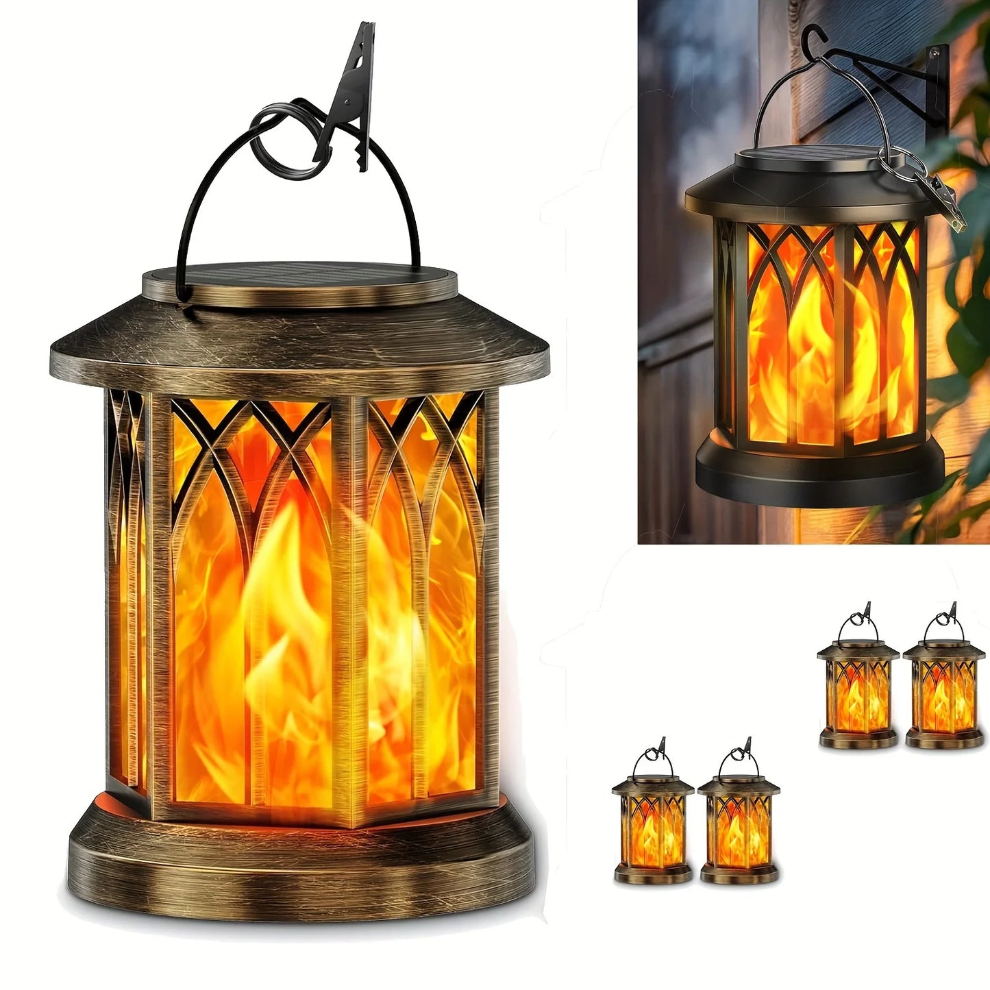 Solar Flame Lantern Light