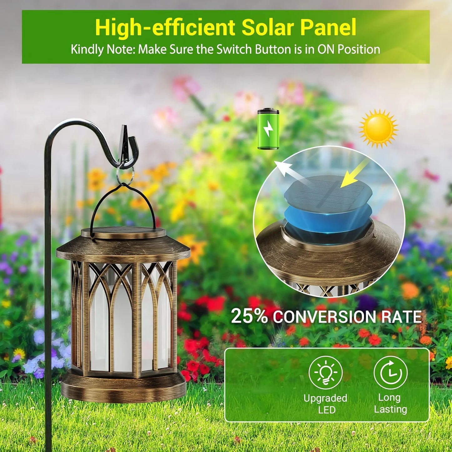 Solar Flame Lantern Light