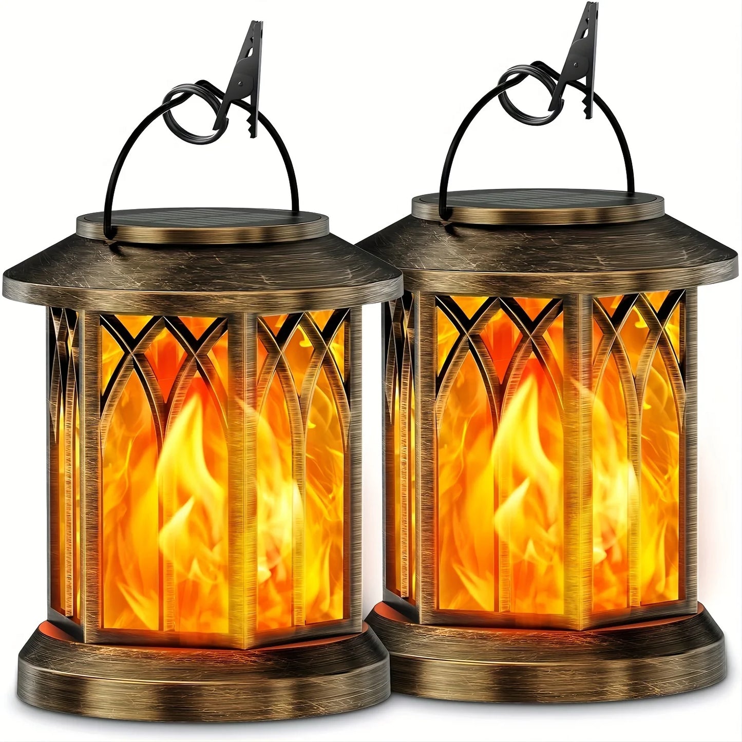 Solar Flame Lantern Light