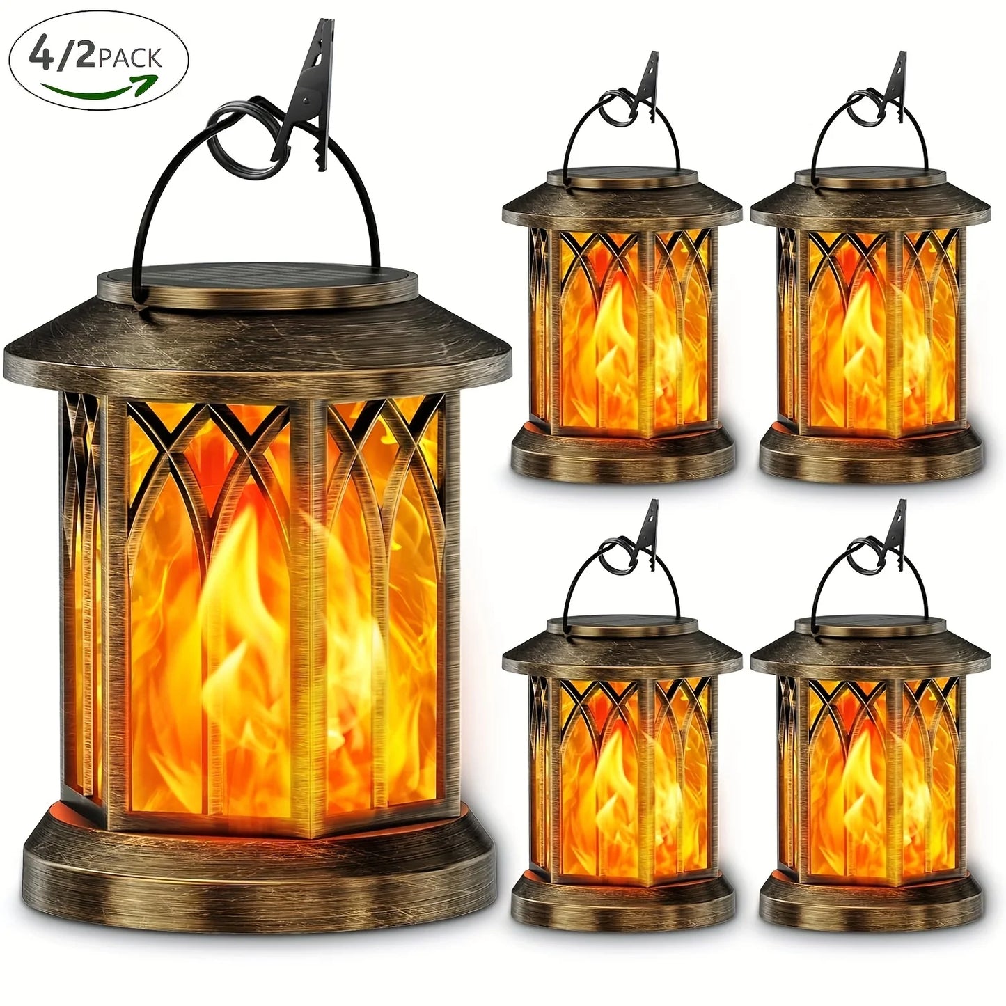 Solar Flame Lantern Light