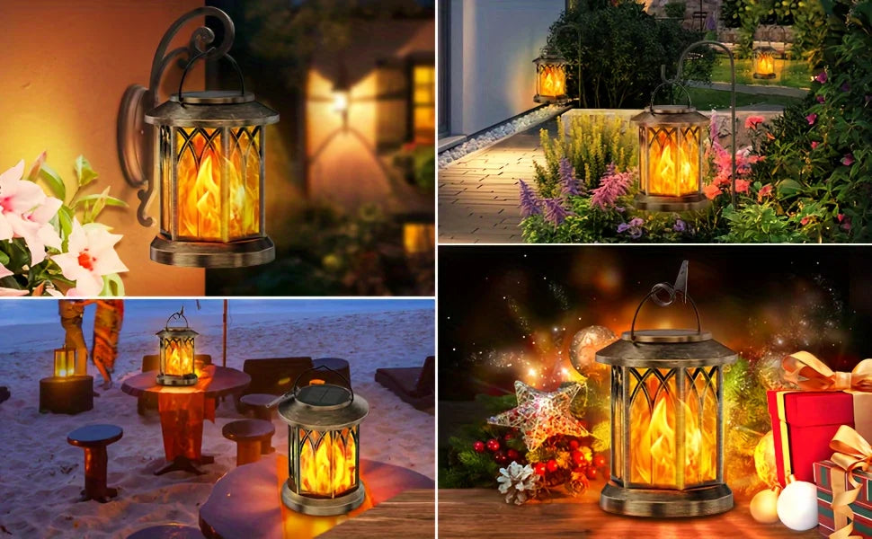 Solar Flame Lantern Light