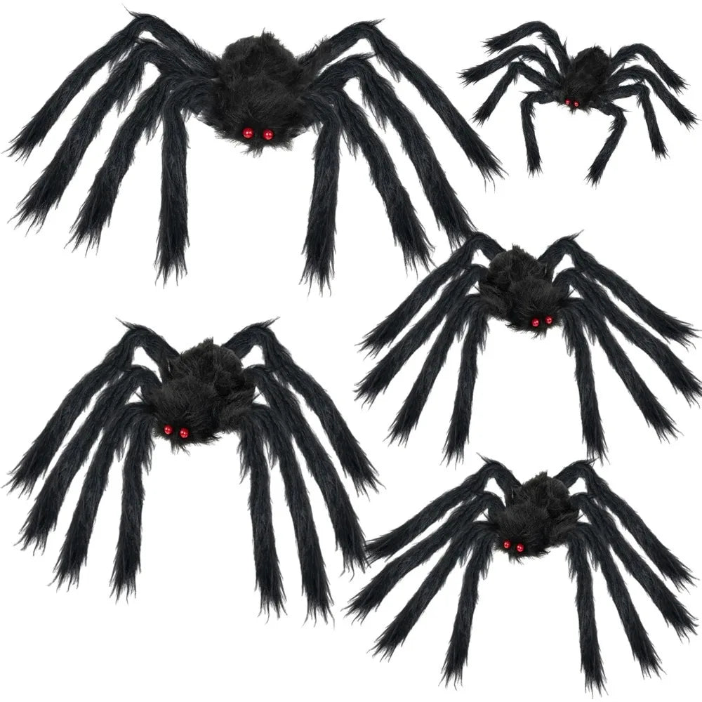 Halloween Giant Spiders Decoration Set