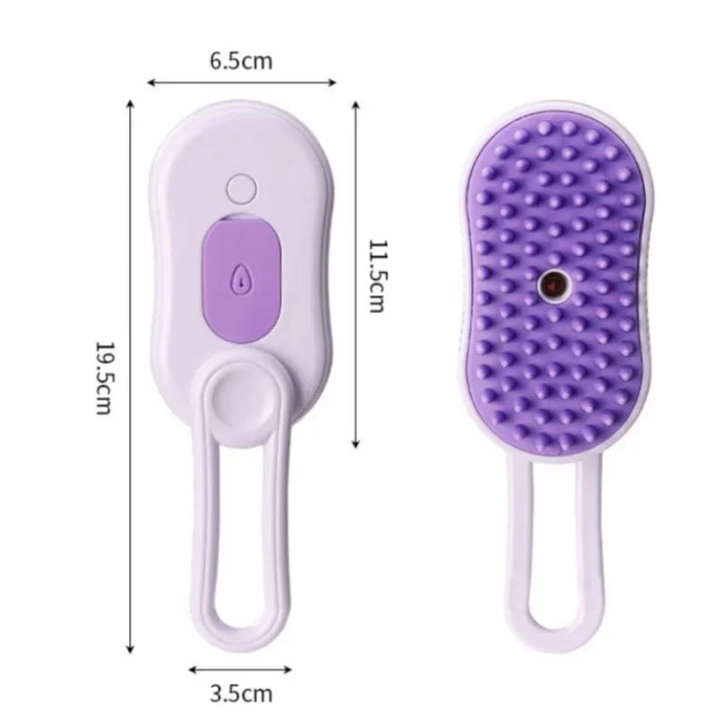 Electric Cat Steam Brush – 3 in 1 Pet Hair Remover, Grooming & Massage Brush for Cats & Dogs with Spray Function