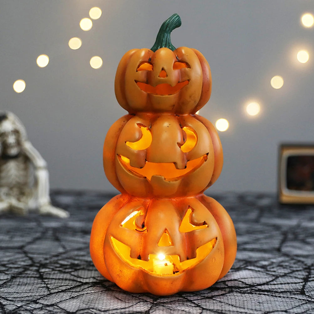 Halloween Light Up Stacked Pumpkins Halloween Party Decor Indoor Outdoor Decorations