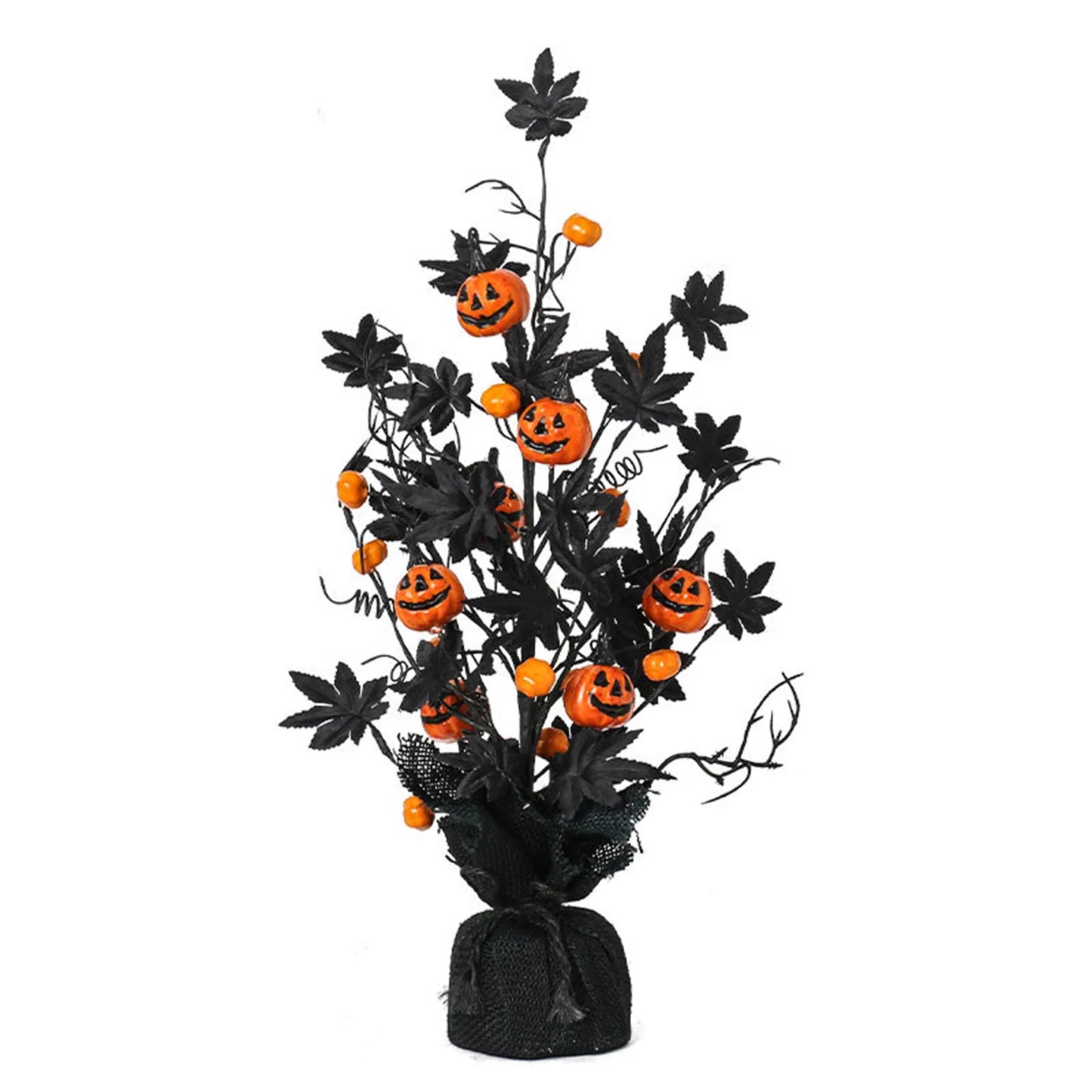 Halloween Pumpkin Maple Leaf Tree Decor