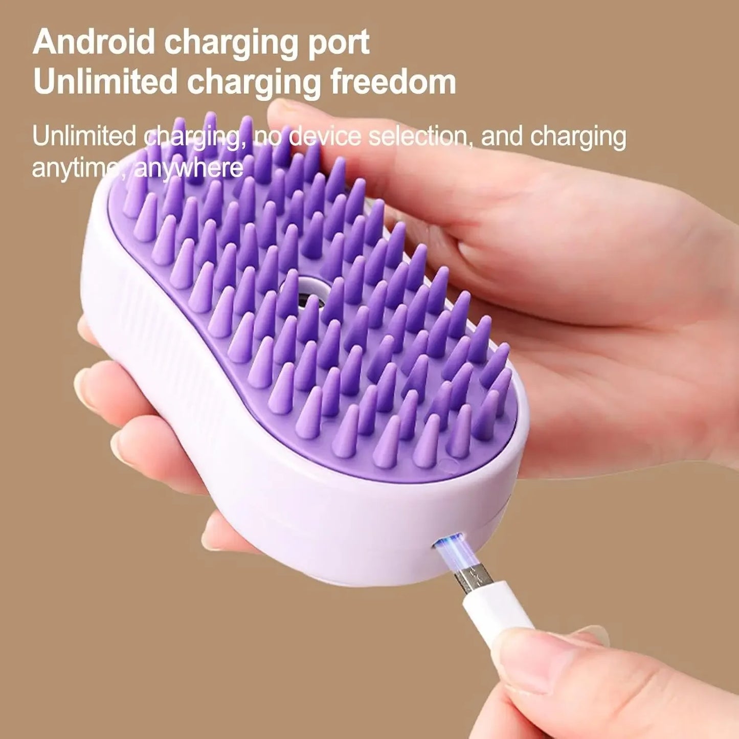 Electric Cat Steam Brush – 3 in 1 Pet Hair Remover, Grooming & Massage Brush for Cats & Dogs with Spray Function