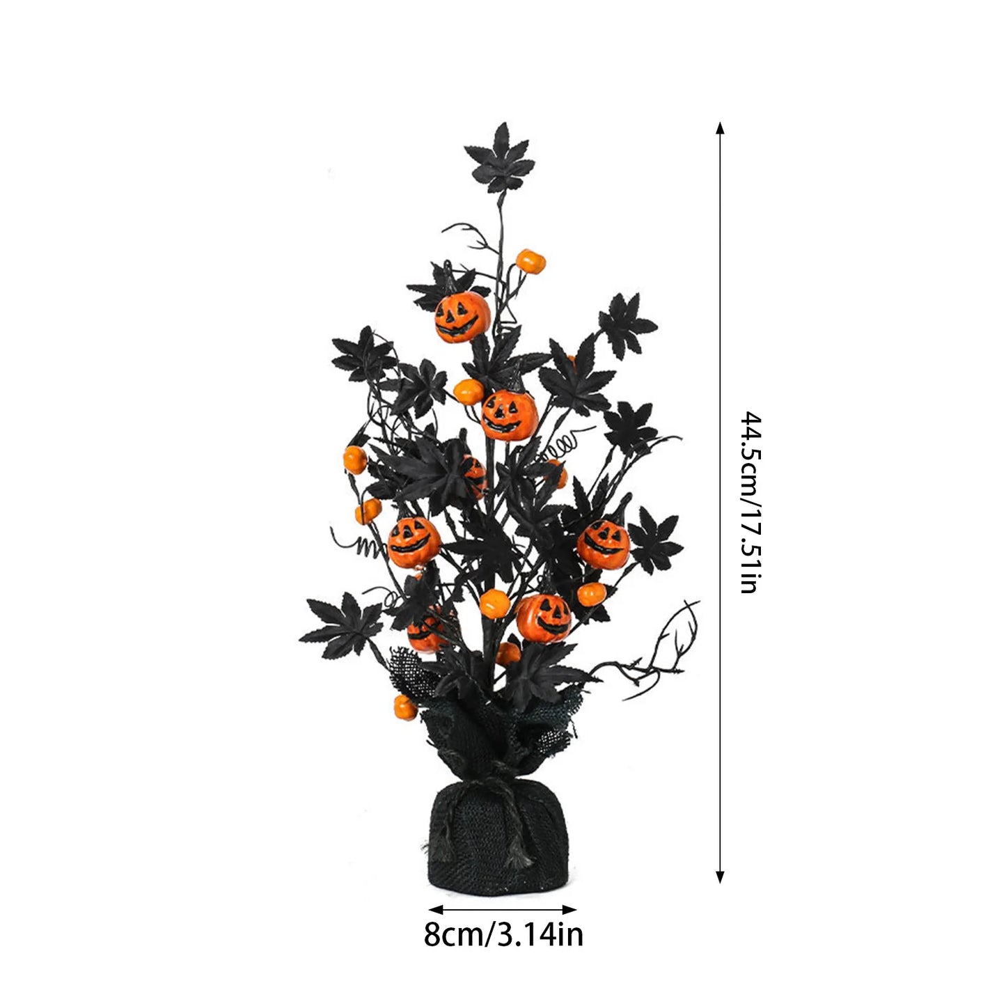 Halloween Pumpkin Maple Leaf Tree Decor
