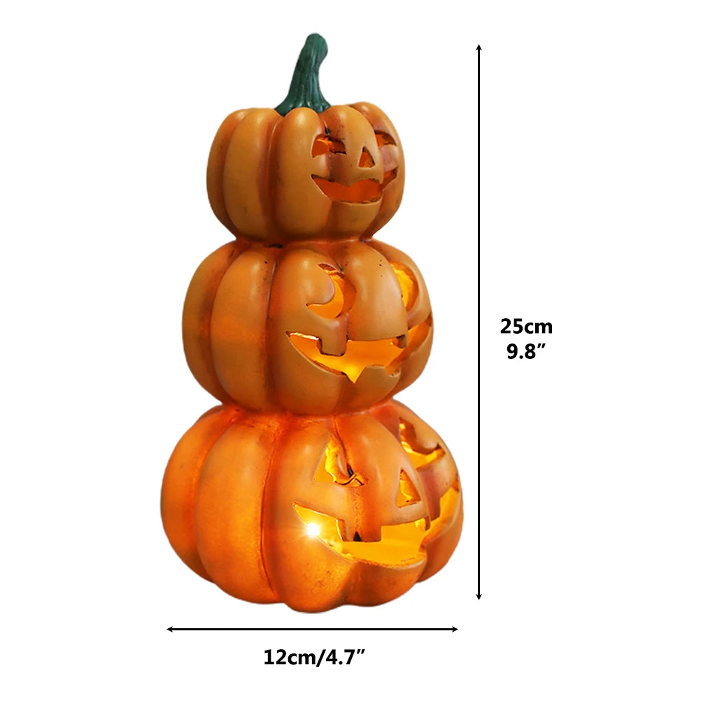 Halloween Light Up Stacked Pumpkins Halloween Party Decor Indoor Outdoor Decorations