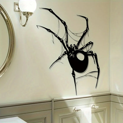 Large Halloween Spider Wall Decal – Black PVC Removable Sticker