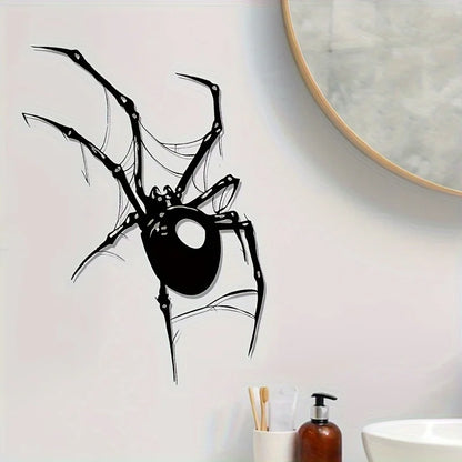 Large Halloween Spider Wall Decal – Black PVC Removable Sticker