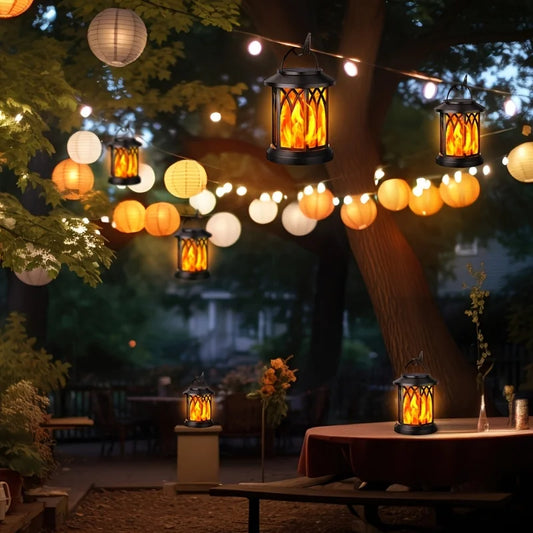 Solar Flame Lantern Light