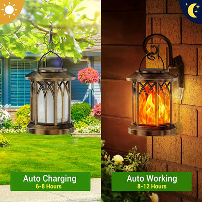 Solar Flame Lantern Light