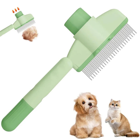 Pet Flea Comb – Stainless Steel Cat & Dog Grooming Brush, Hair Remover & Massage Tool