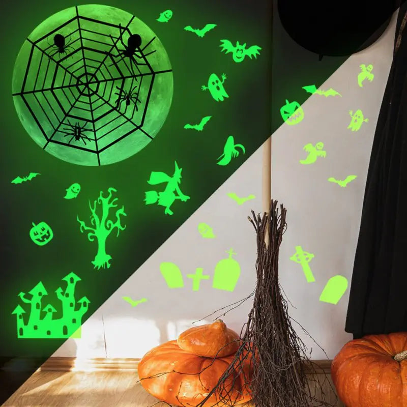 Halloween Glow-in-the-Dark Wall Stickers
